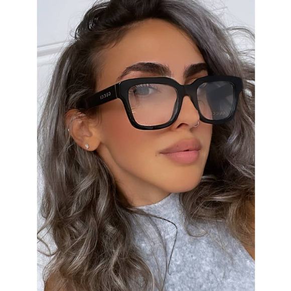 NEW Gucci GG1138O Black Eyeglasses Frames Unisex - Picture 1 of 9